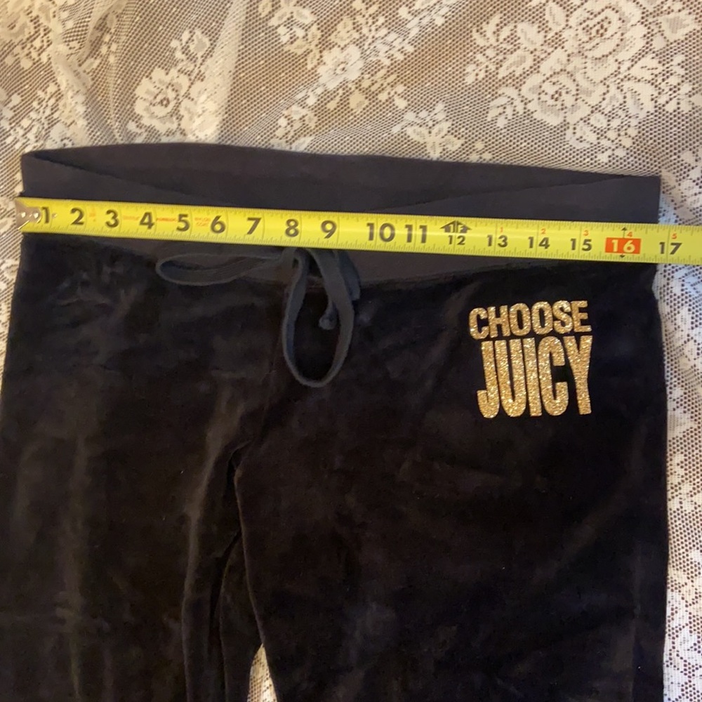 Y2K Juicy Couture Black VELOUR Tracksuit Set CHOOSE JUICY GOLD BLING OUTFIT - Picture 15 of 17